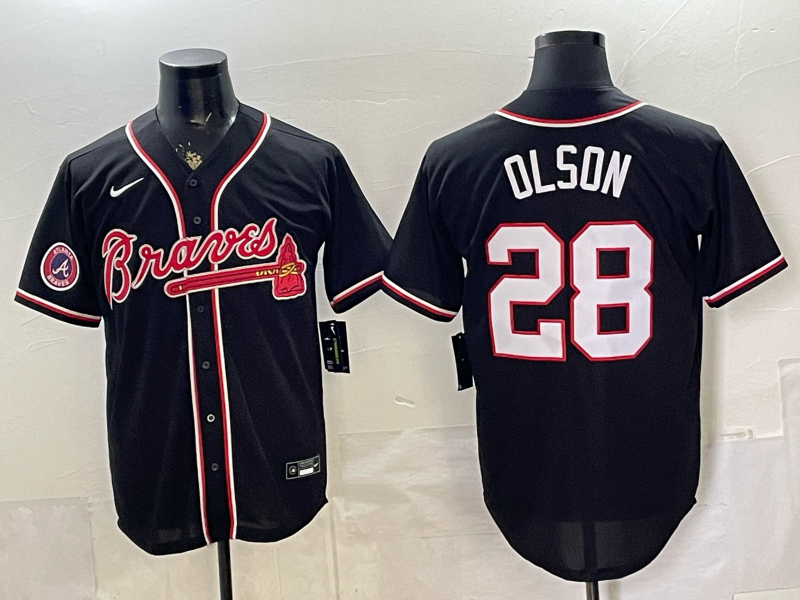 Men Atlanta Braves #28 Olson black Nike 2026 Jersey 0528004